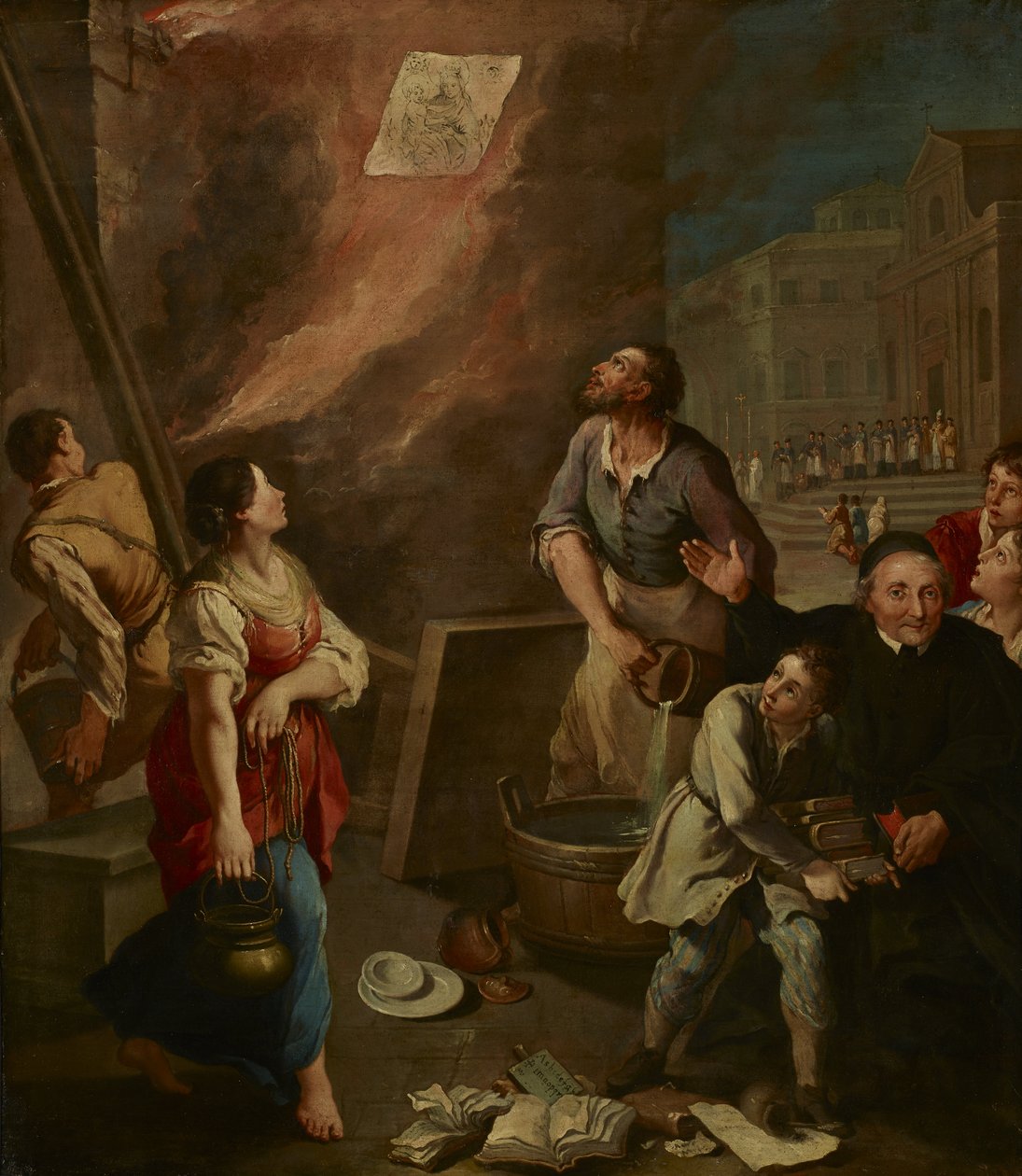 Model voor Madonna del Fuoco, Beschermster van Forli door Aureliano Milani