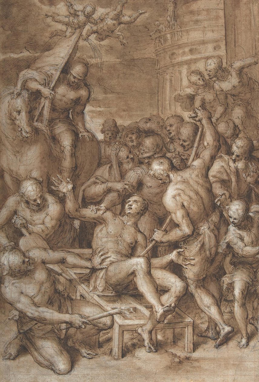 Het martelaarschap van Sint-Laurentius, 1580s-begin 1590s door Aurelio Luini