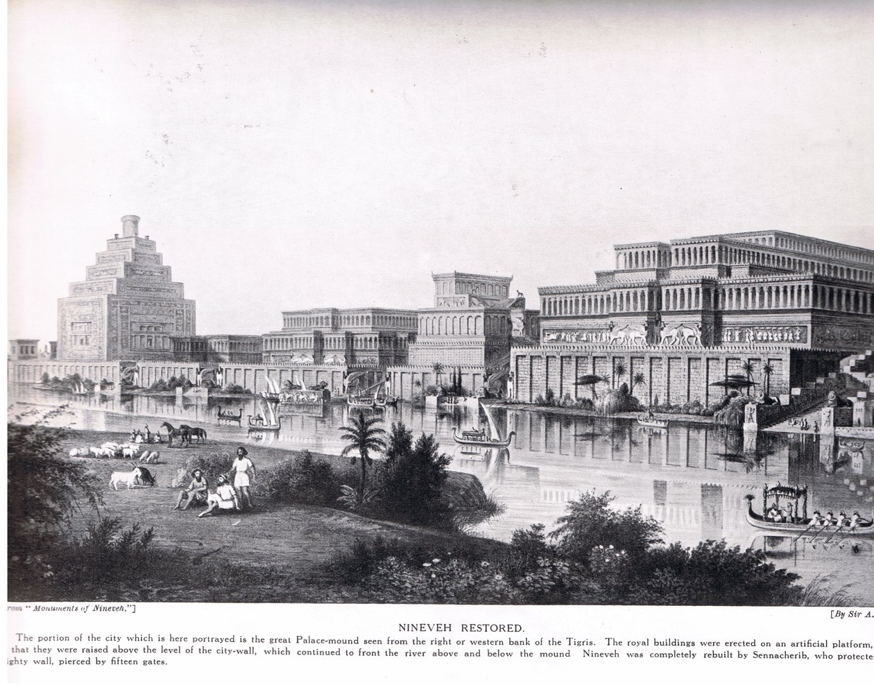 Nineveh Hersteld, illustratie uit 