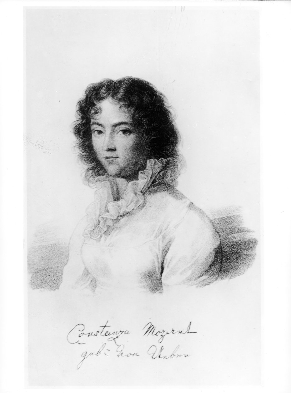 Portret van Constanze Mozart door Austrian School