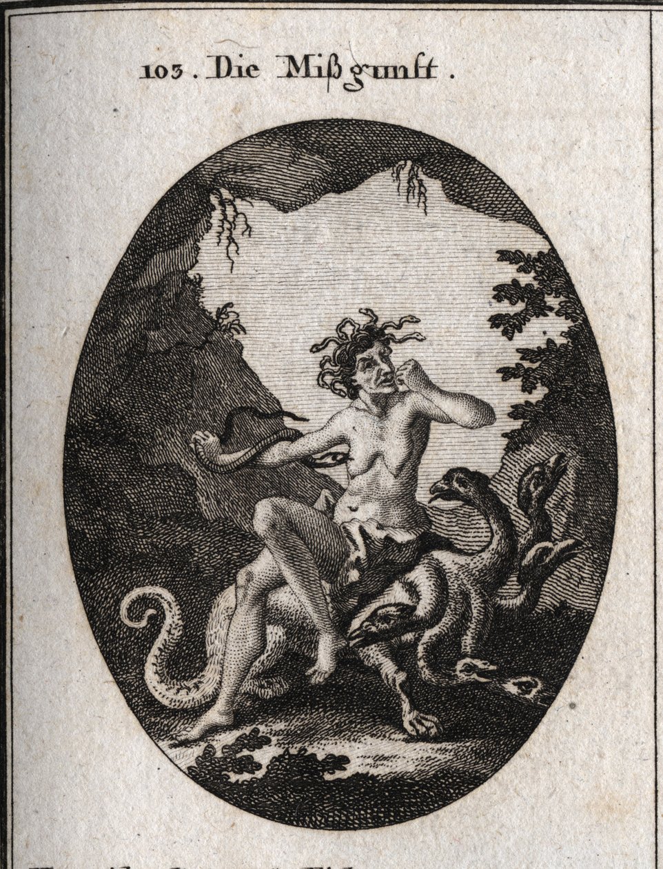 Allegorie van afgunst door Austrian School