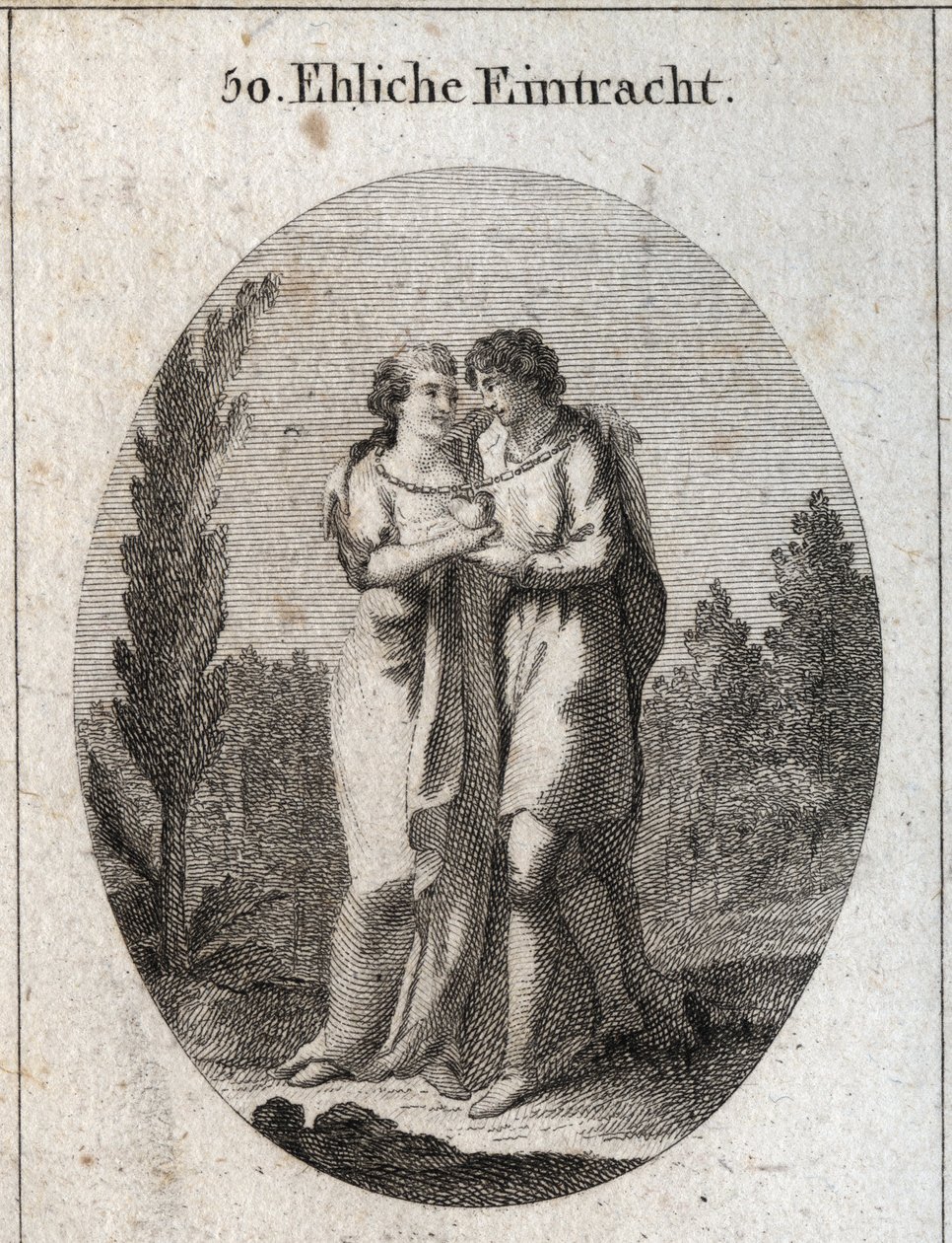 Allegorie van harmonie in het huwelijk door Austrian School
