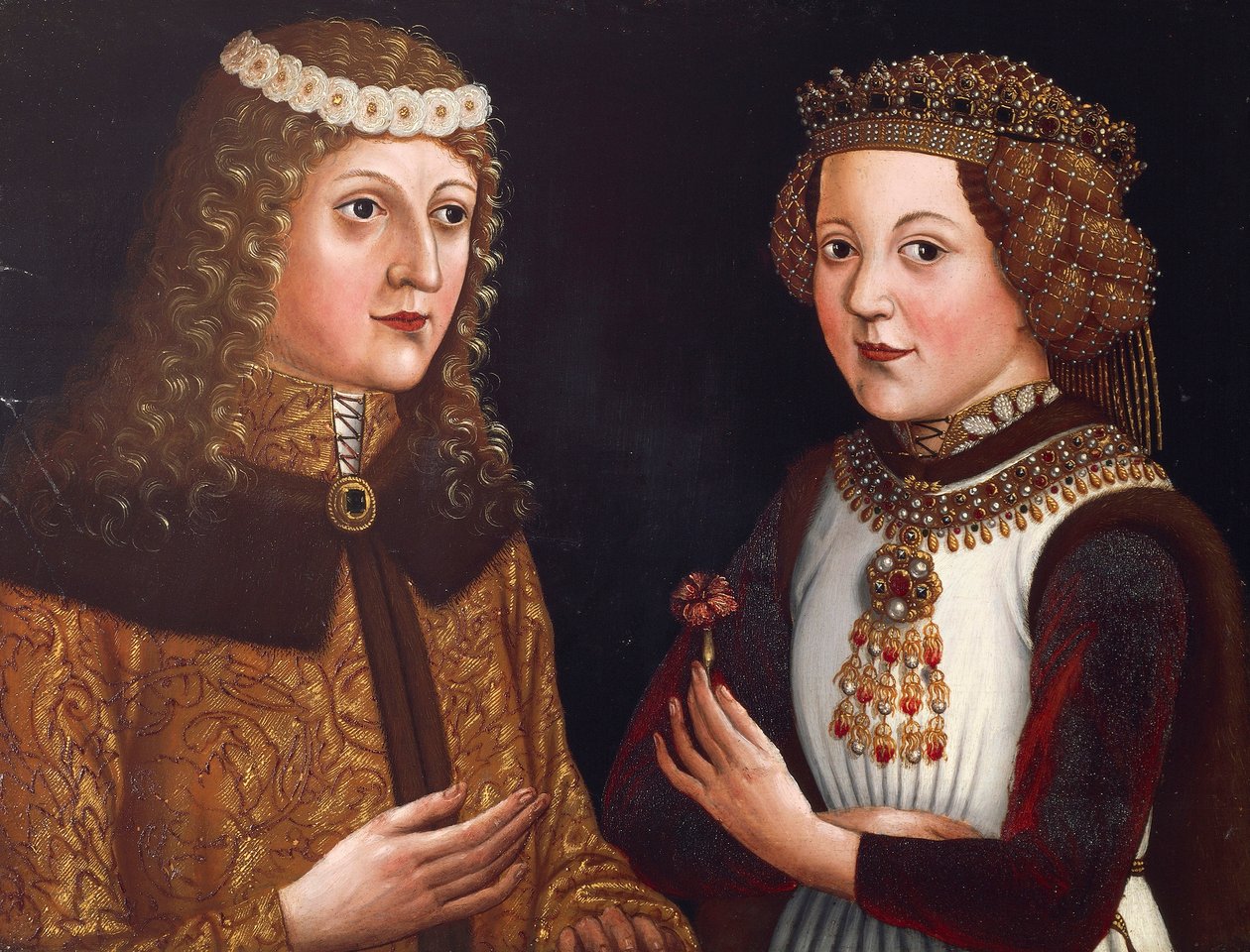 Ladislaus Posthumus Koning van Bohemen & Magdalena van Valois door Austrian School