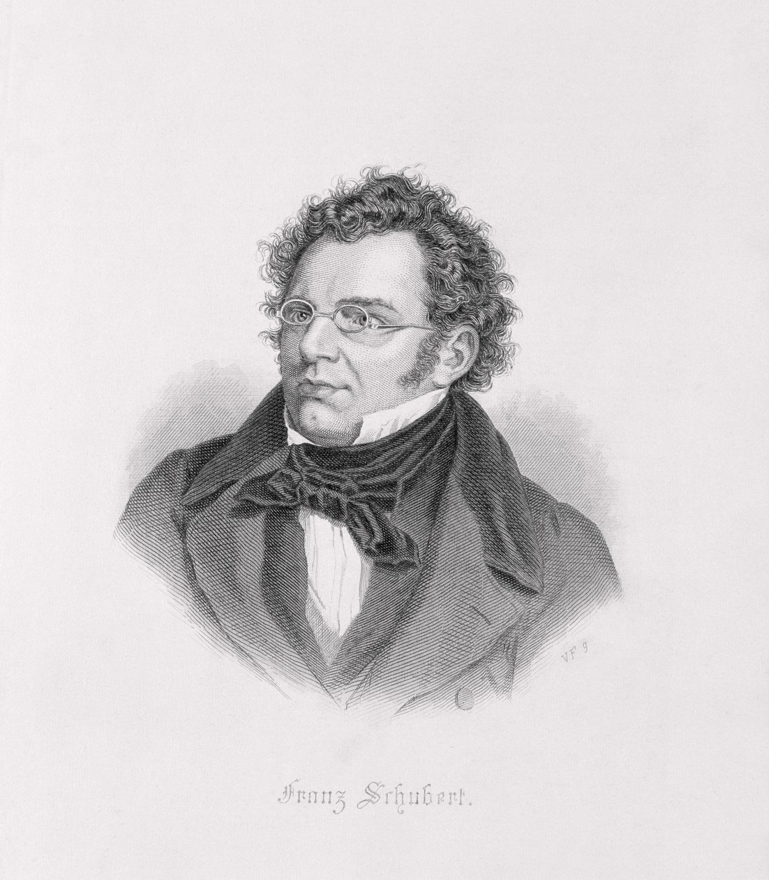 Portret van Franz Schubert (1768-1827) door Austrian School