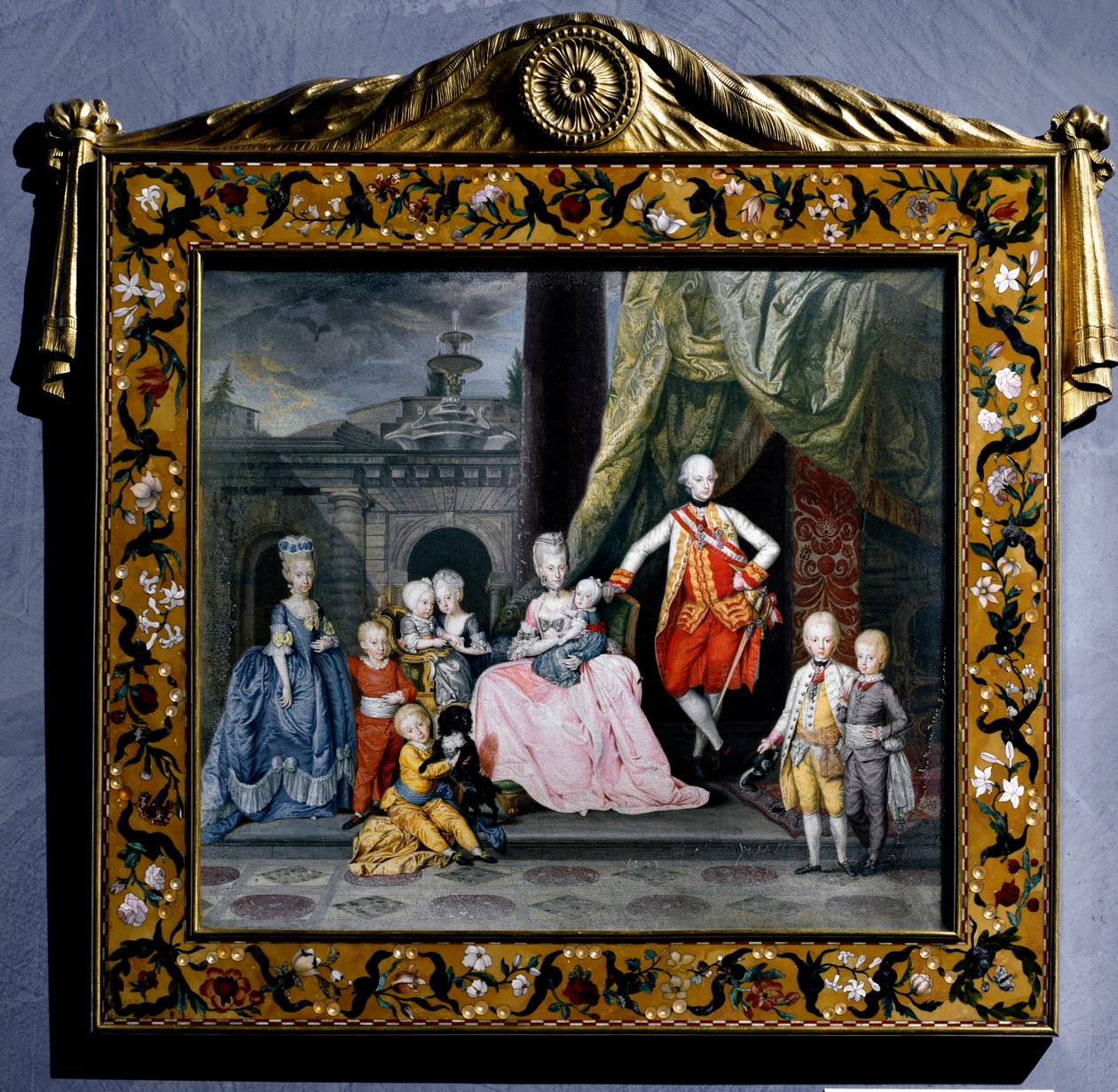 Portret van Pierre-Leopold van Habsburg-Lorraine met zijn familie door Austrian School