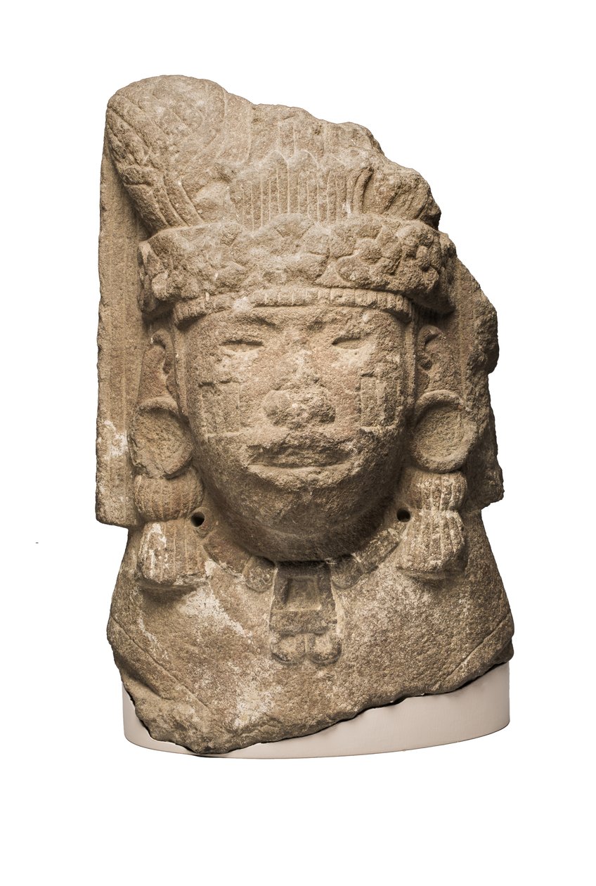 Hoofd van Xilonen, de godin van jonge maïs, Tenochtitlan, Mexico, 1450/1500 door Aztec