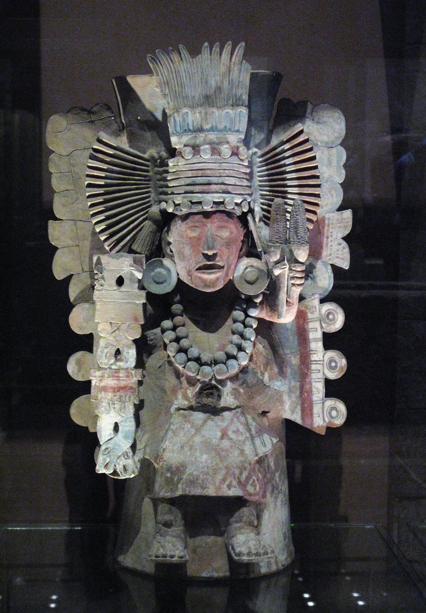 Wierookbrander in de vorm van de maïsgodin Xilonen, Tlahuac, Late Postklassieke periode, ca. 1500 door Aztec