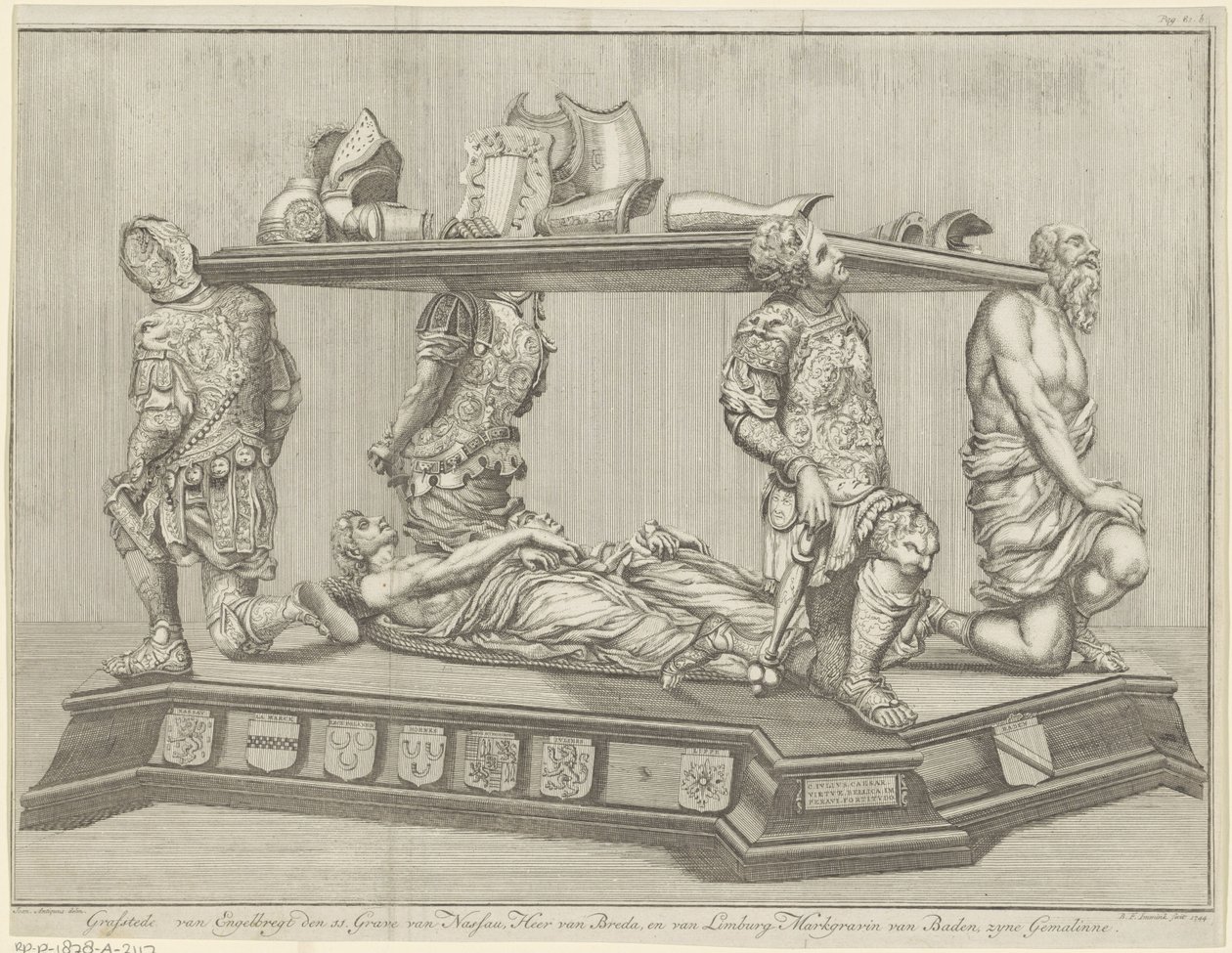 Grafmonument voor Engelbrecht II, graaf van Nassau-Dillenburg-Breda, 1504 door B.F. Immink