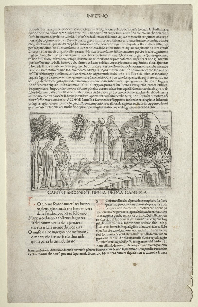 Dante en Vergilius met de Visie van Beatrice, ca. 1481-1485 door Baccio Baldini