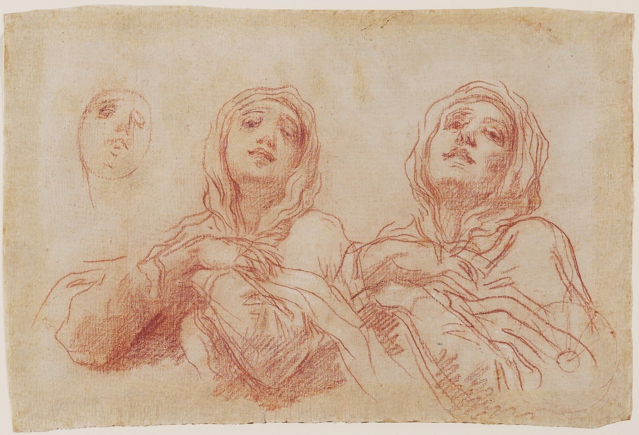 Studies voor het Hoofd van de Maagd door Baldassare Franceschini