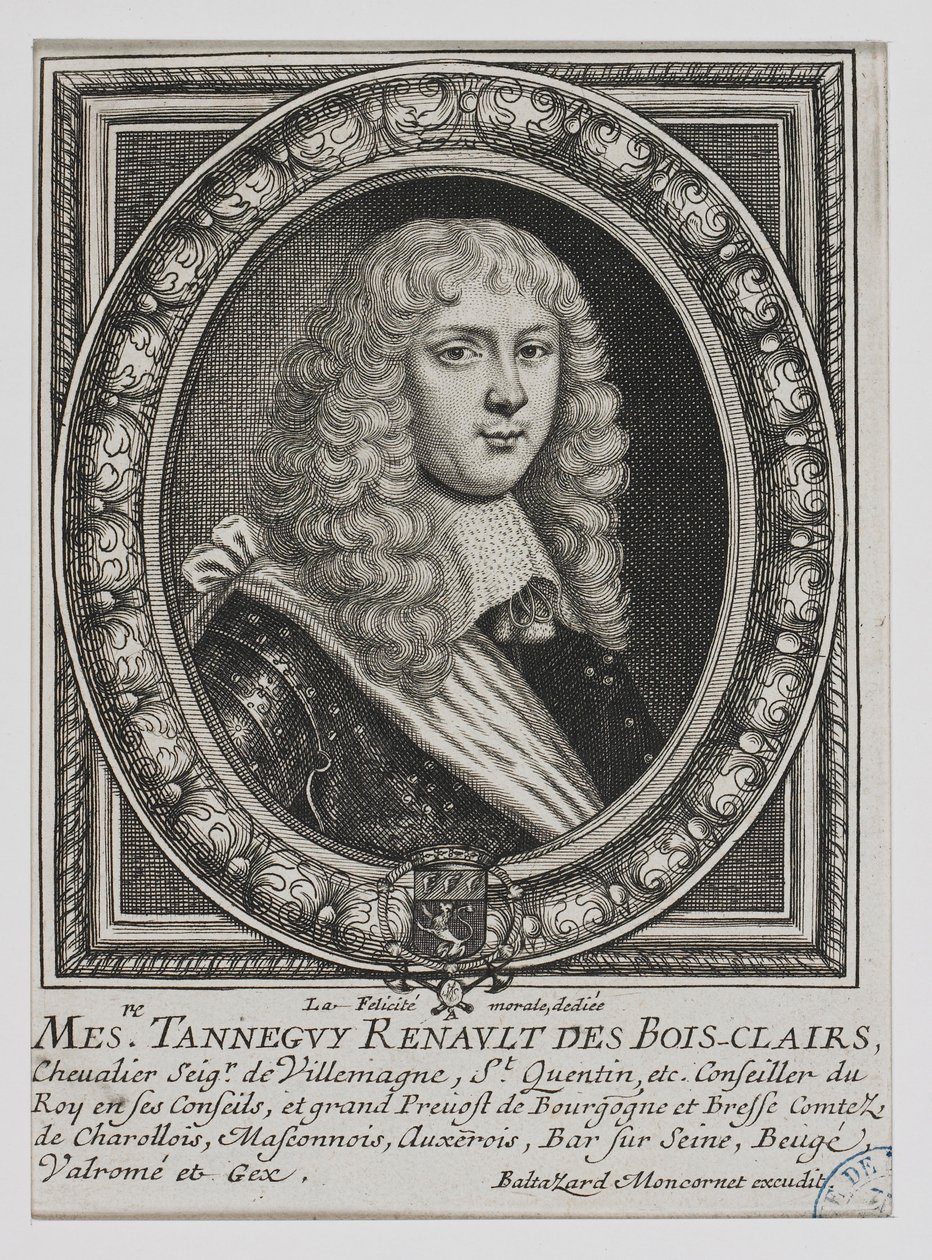 Kopie van portret van Tenneguy Renault des Bois-Clairs door Moncornet door Balthazar Moncornet