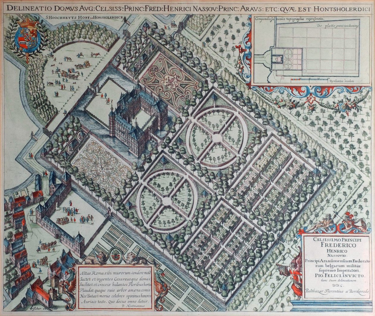 Hof te Honsholerdijk (17e eeuw) door Balthasar Florisz. van Berckenrode