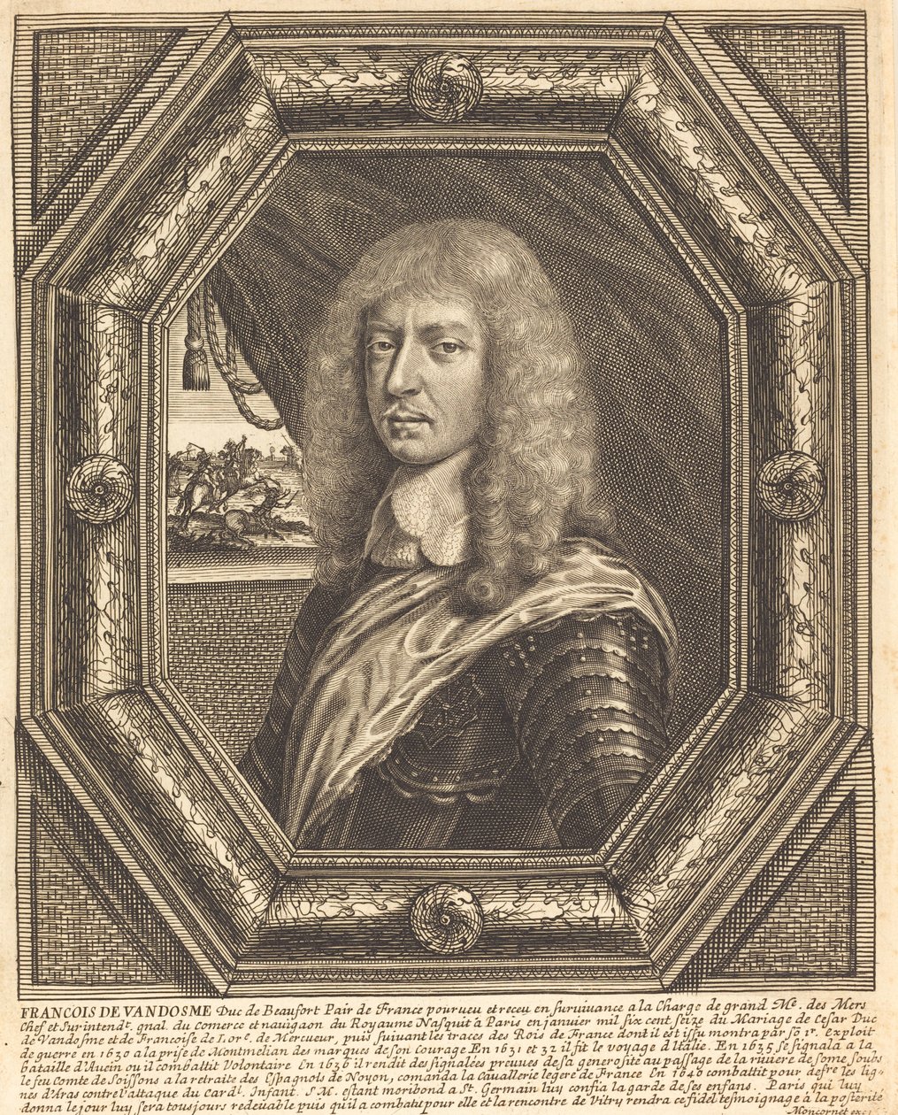 François de Vendôme, hertog van Beaufort door Balthasar Moncornet