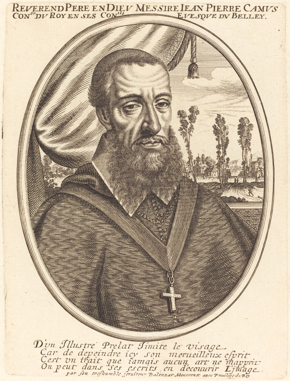 Jean Pierre Camus door Balthasar Moncornet