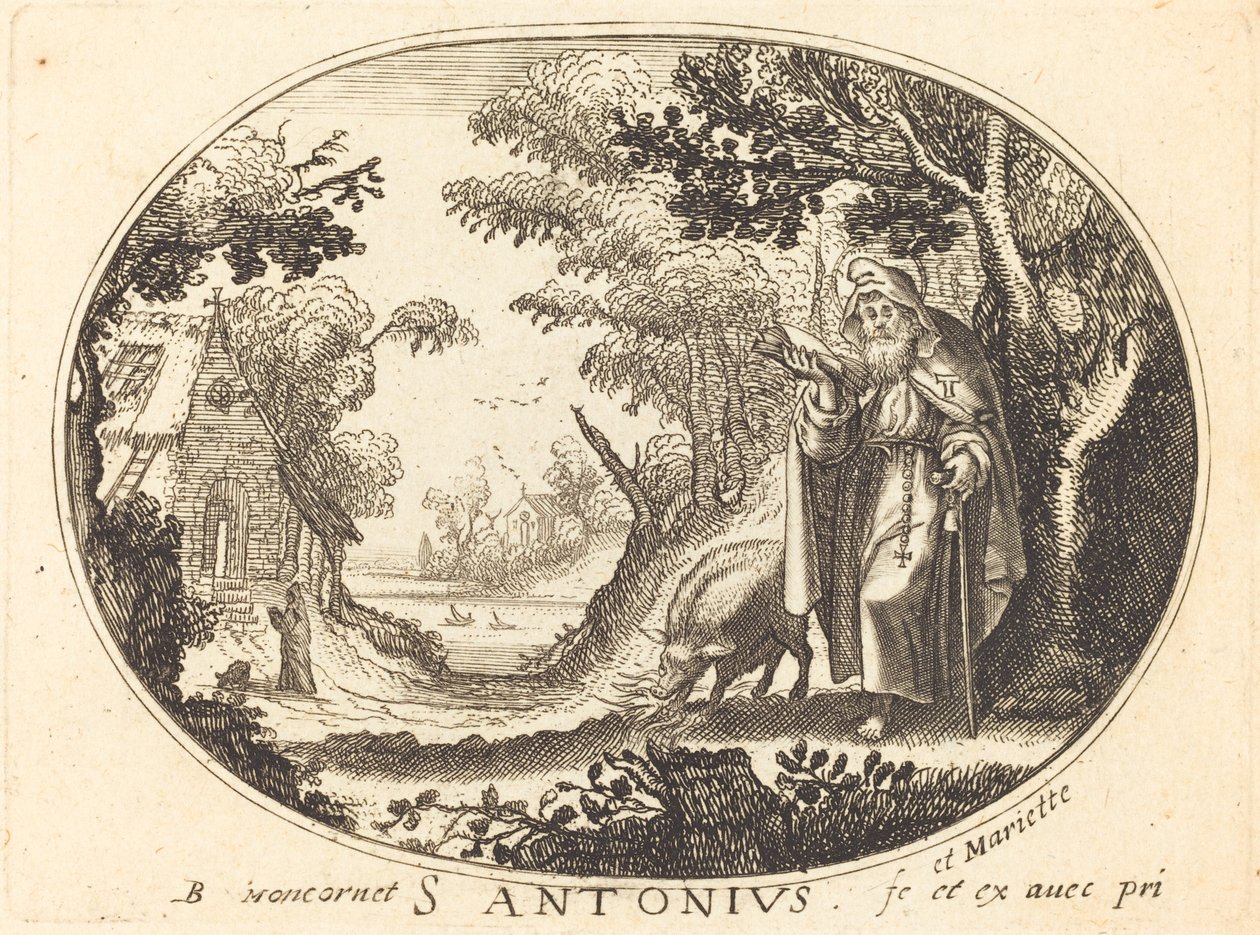 Sint Antonius door Balthasar Moncornet