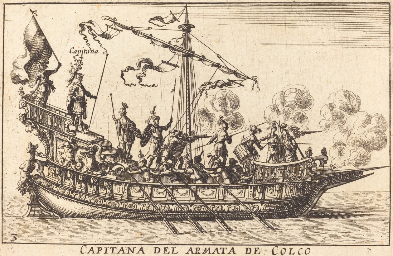 Capitana del Armata de Colco door Balthasar Moncornet after Remigio Cantagallina