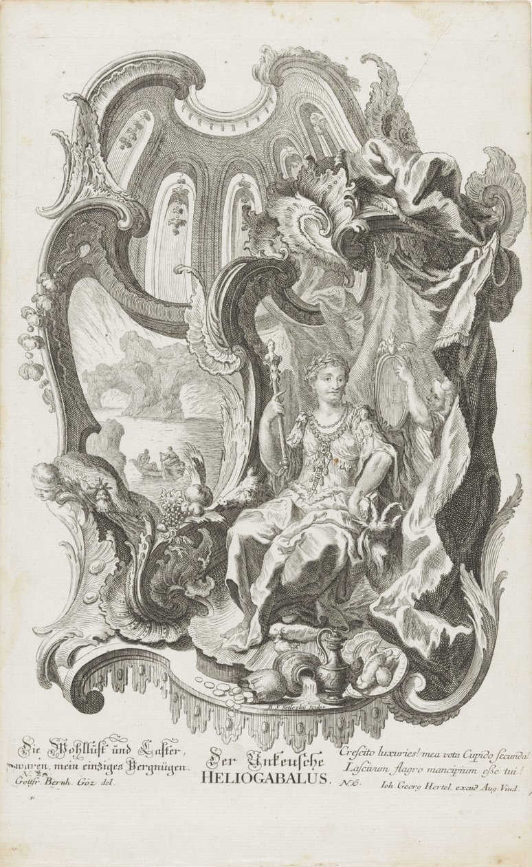 De onkuise Heliogabalus door Balthasar Sigmund Setletzky