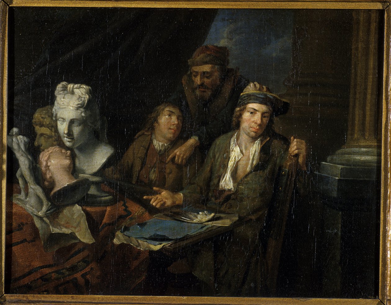 Atelier van de Kunstenaar, 1703 door Balthasar van den Bossche