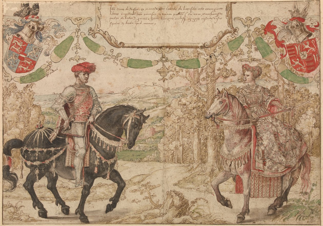 Johan IV van Nassau en zijn vrouw Maria van Loon-Heinsberg door Barend van Orleay