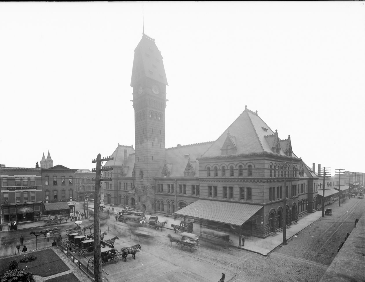 Dearborn Station, Chicago, Illinois, VS, ca. 1883 door Barnes and Crosby