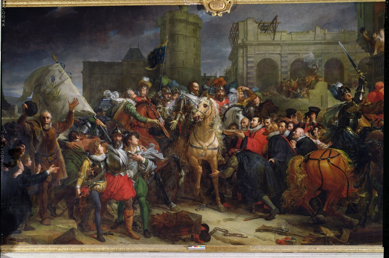 De Intocht van Hendrik IV (1553-1610) in Parijs, 22 maart 1594 door Baron François Pascal Simon Gérard