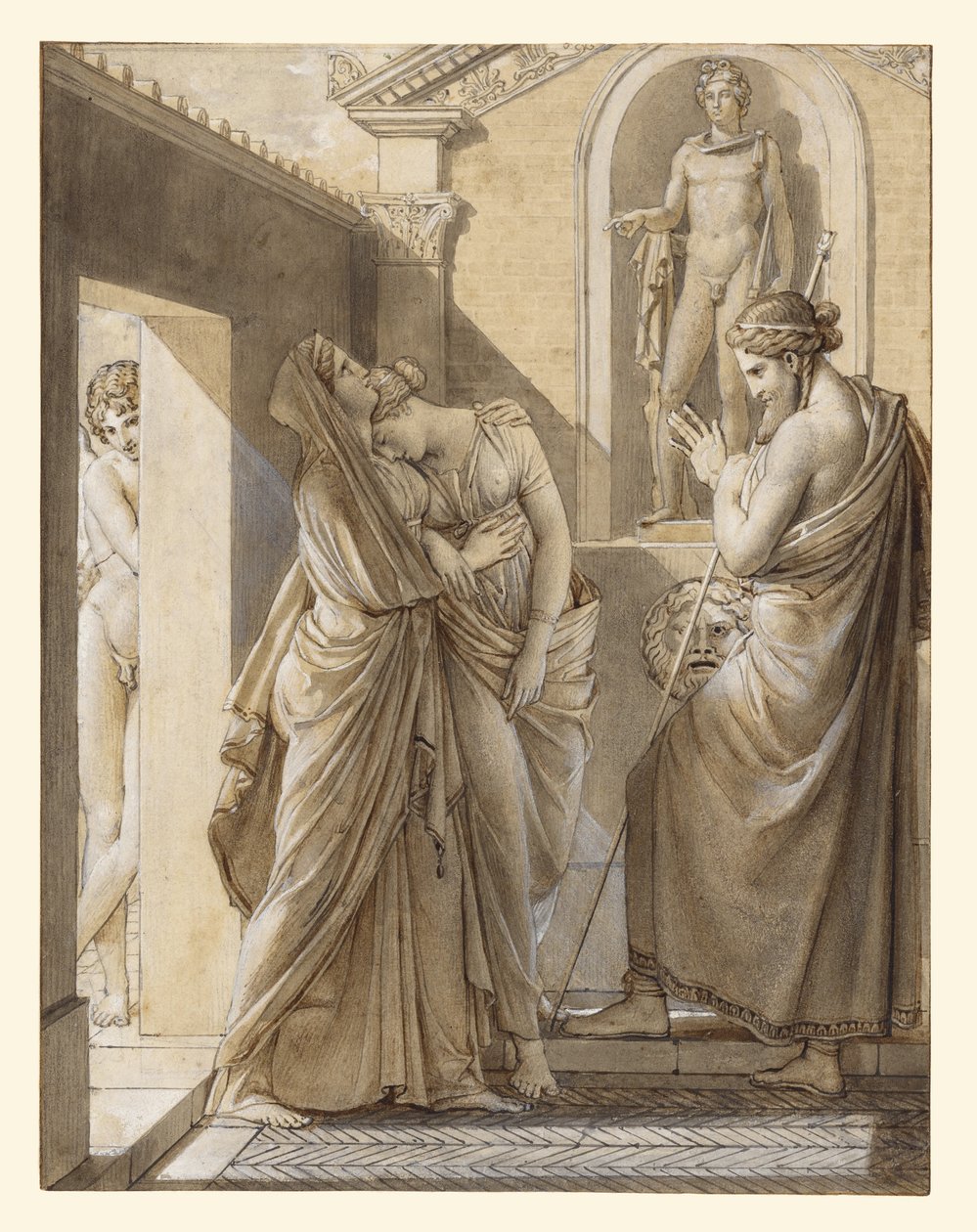 De vader van Psyche raadpleegt het orakel van Apollo door Baron François Pascal Simon Gérard