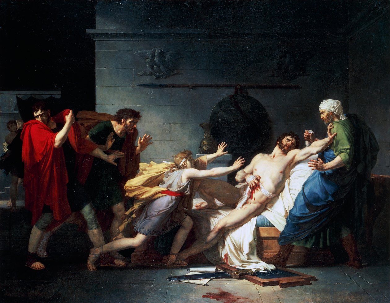De dood van Cato de Jongere, ook bekend als Uticensis door Baron Pierre Narcisse Guerin