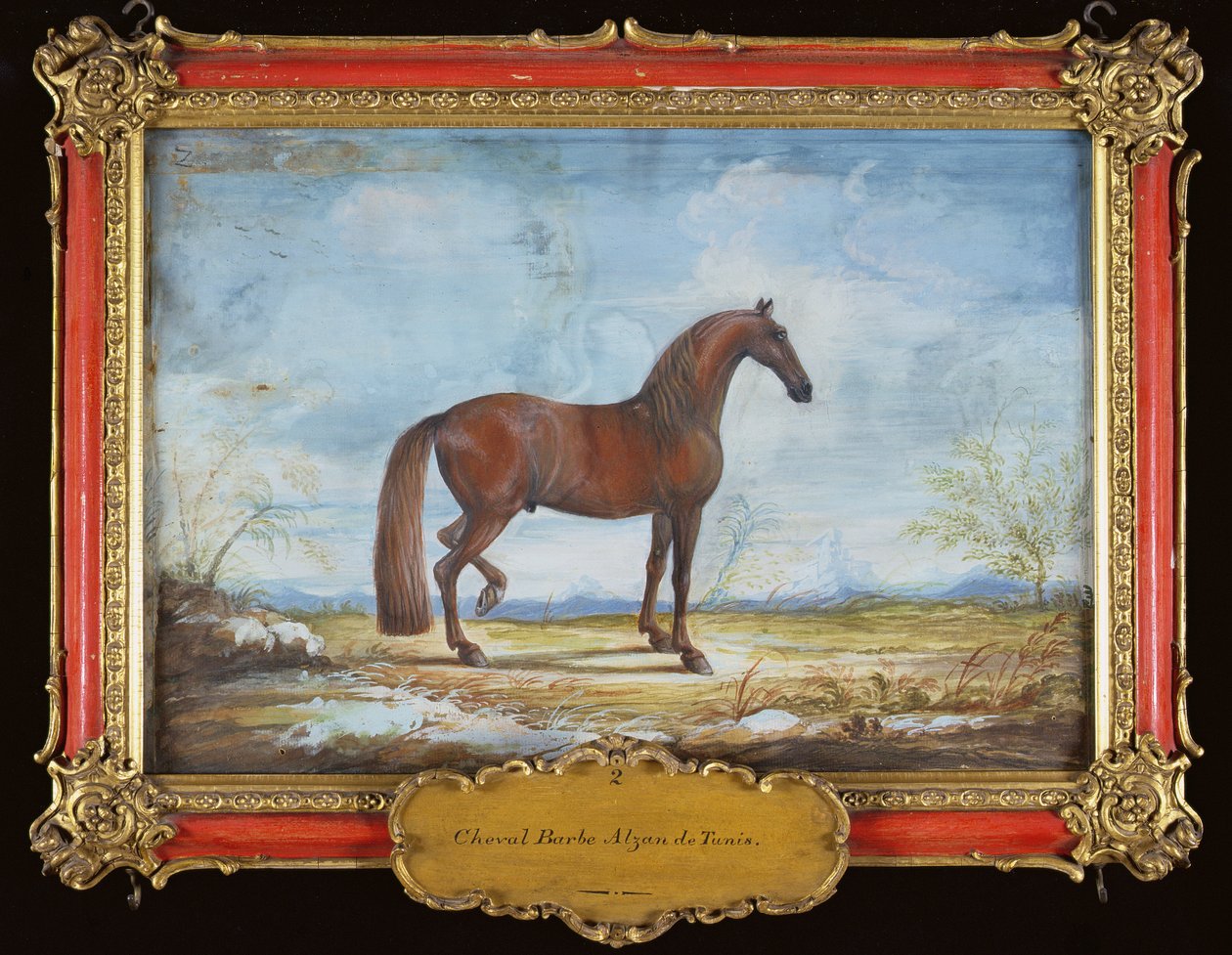 Nr. 2 Alzan de Tunis, een Berberpaard van de Spaanse Rijschool door Baron Reis Eisenberg