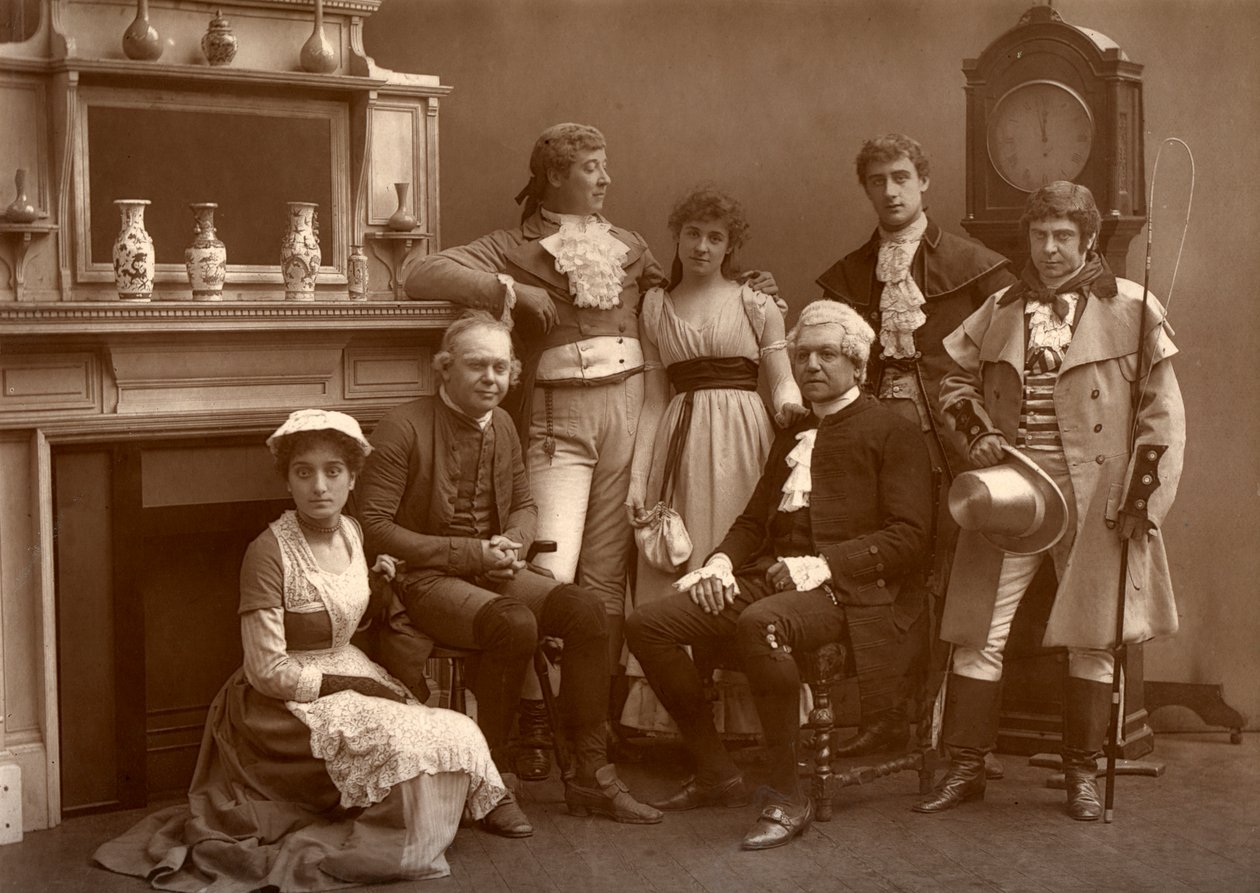 Het Vaudeville-gezelschap in De Weg naar de Ondergang, in het Vaudeville Theater, Londen door Barraud