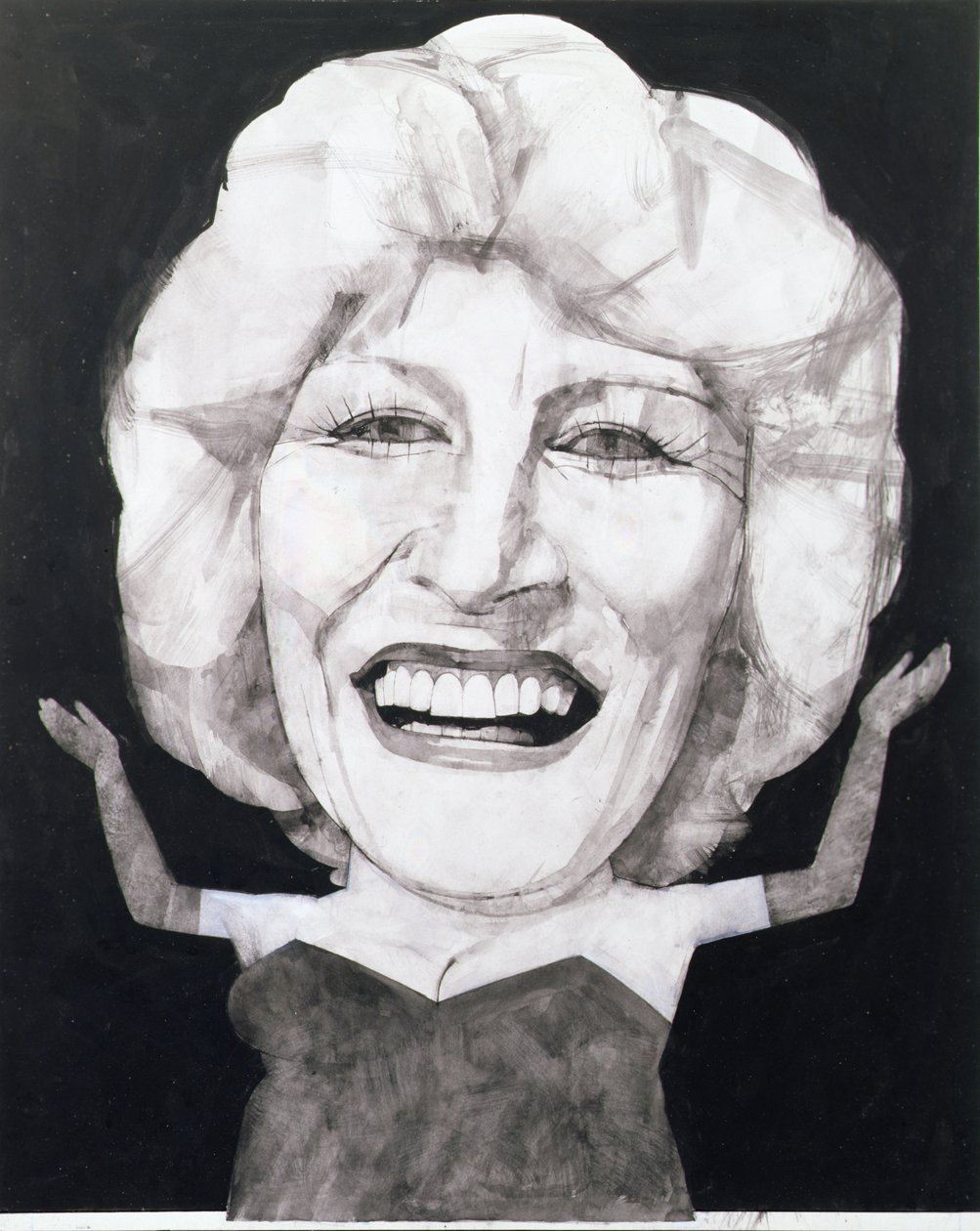 Portret van Faith Brown, 1970s door Barry Fantoni