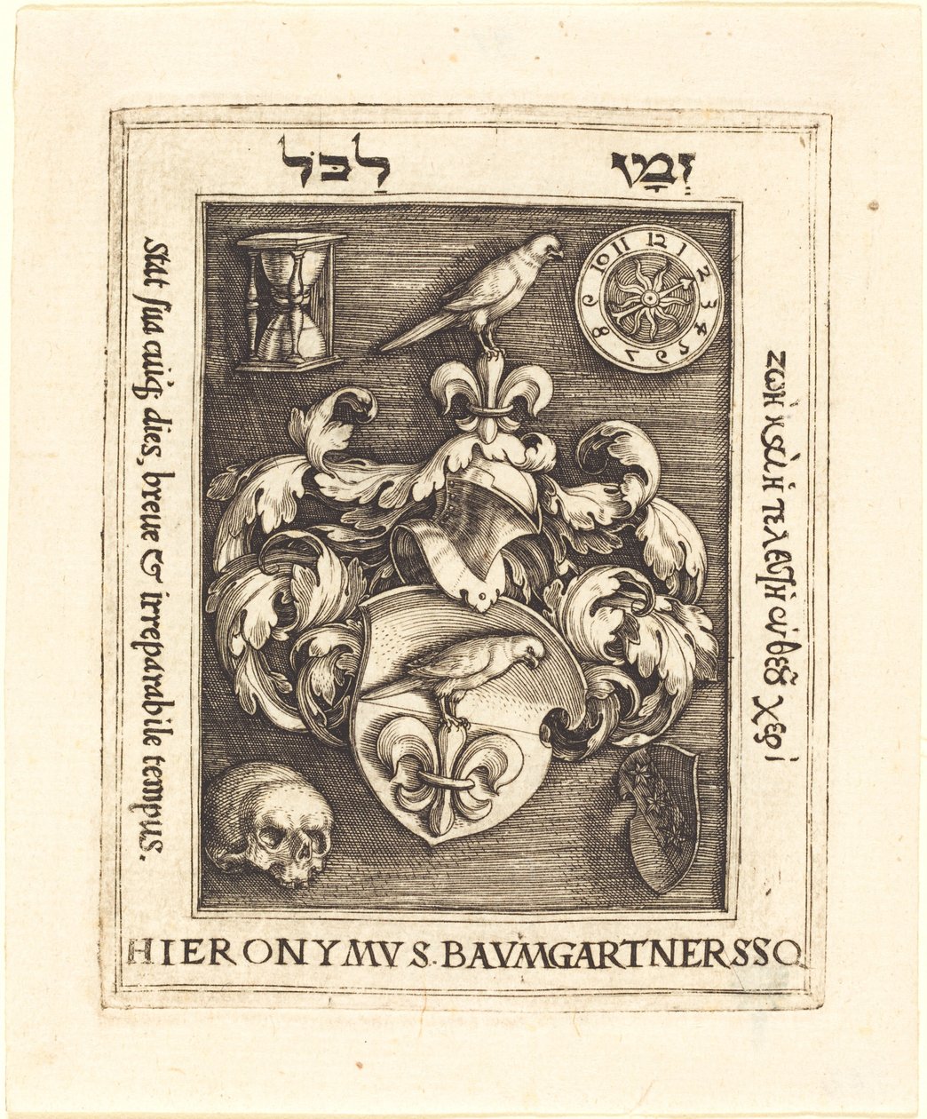 Boekplaat van Hieronymus Baumgartner door Barthel Beham