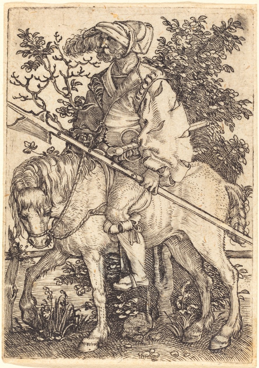Helmbos op Paard door Barthel Beham