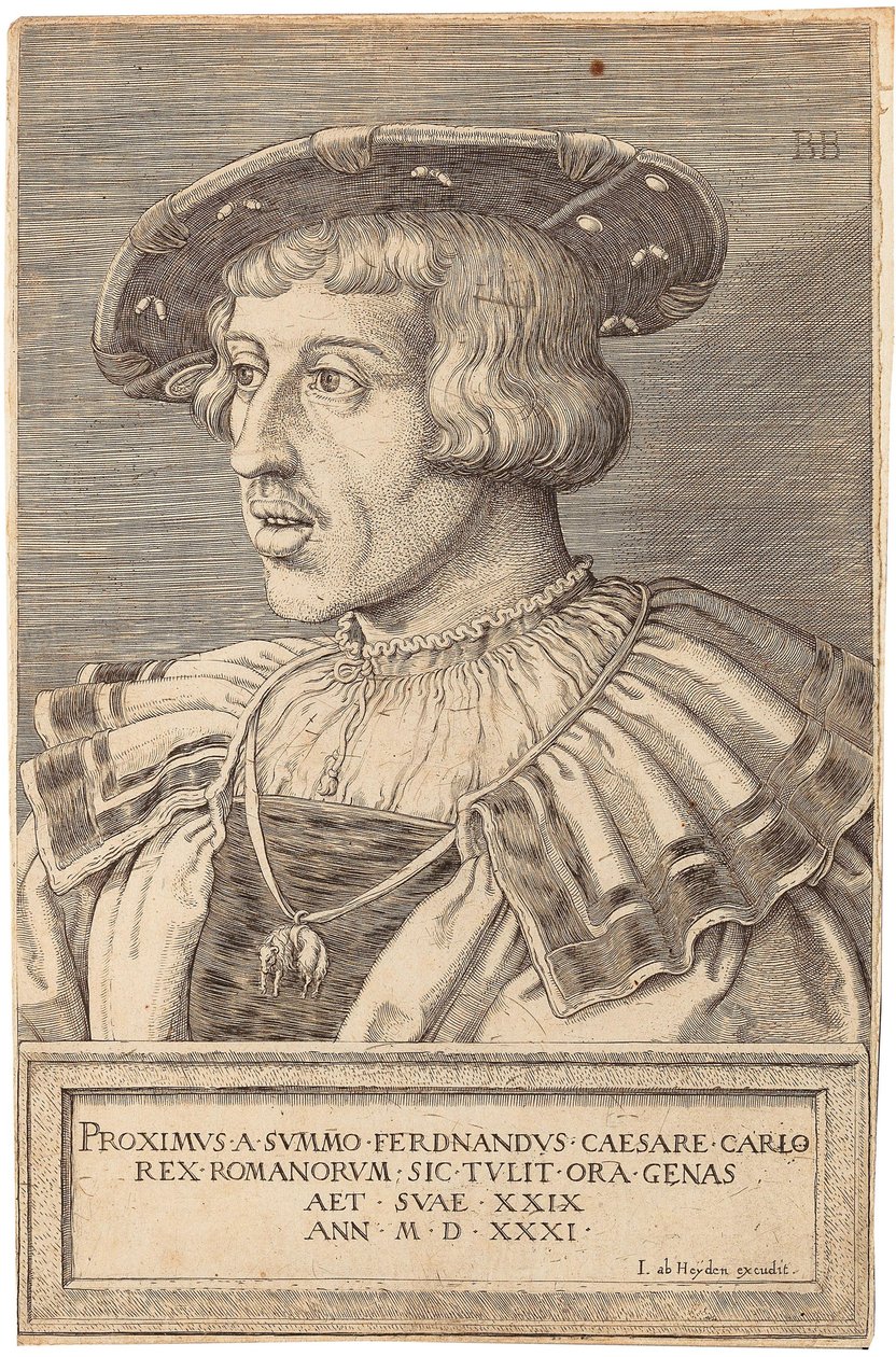 Portret van keizer Ferdinand I 1503-1564, 1531 door Barthel Beham