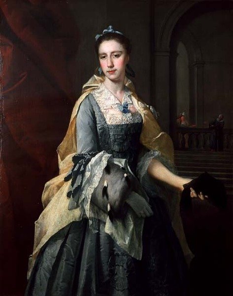 Portret van Catherine Havers door Barthelemy (attr. to) Du Pan