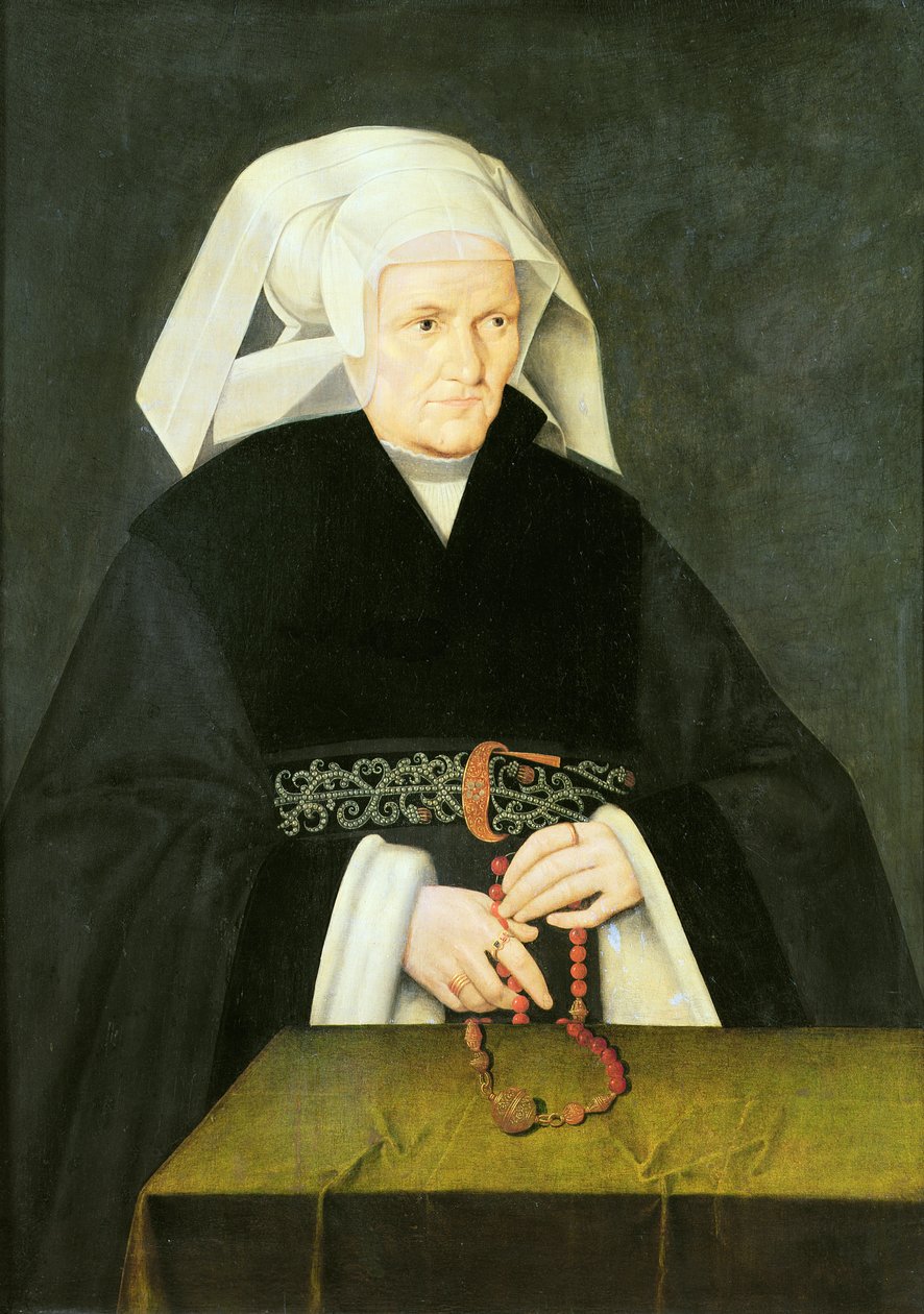 Portret van een vrouw, ca. 1550 door Bartholomaeus Bruyn