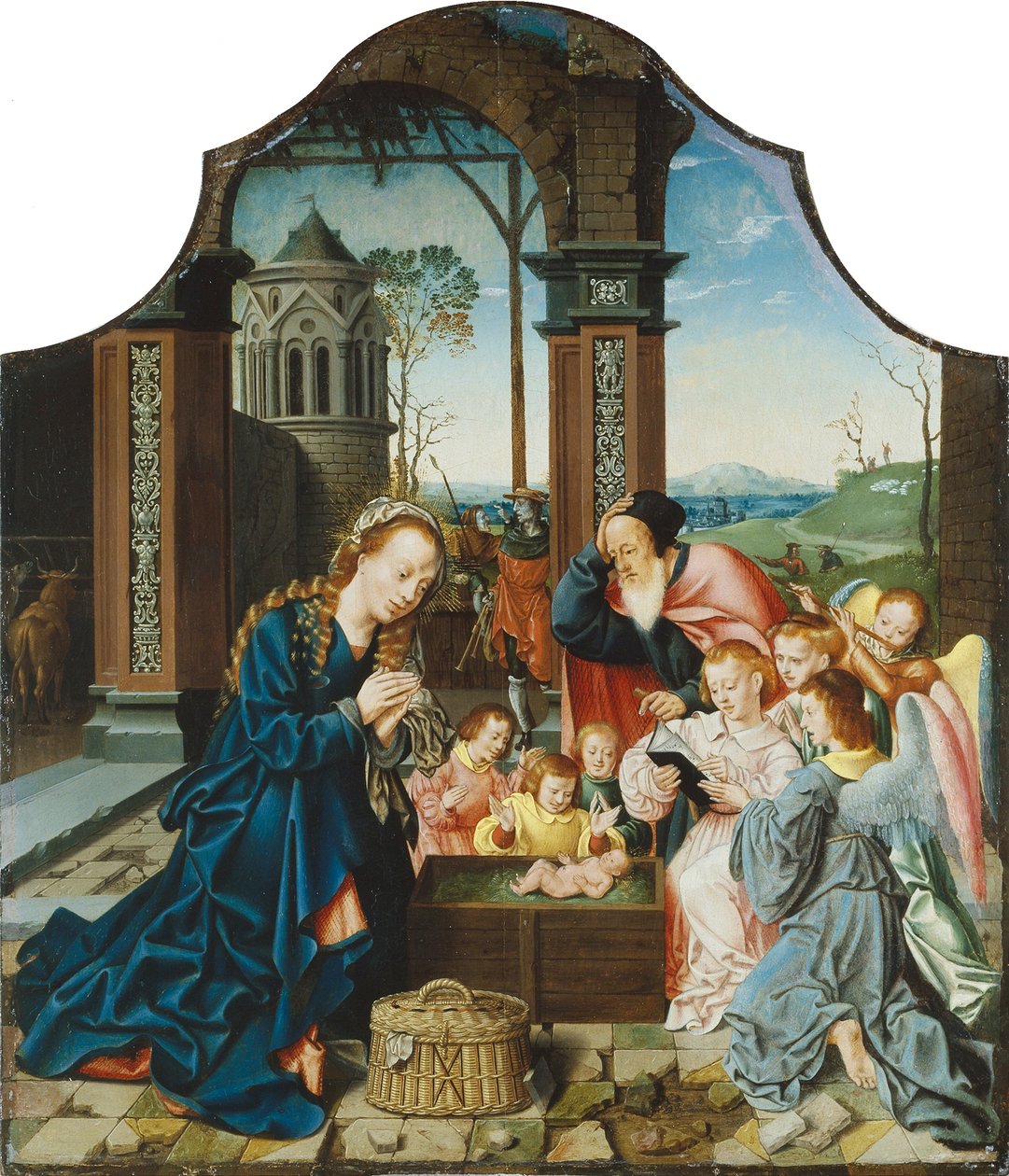 De Geboorte door Bartholomaeus Bruyn the Elder