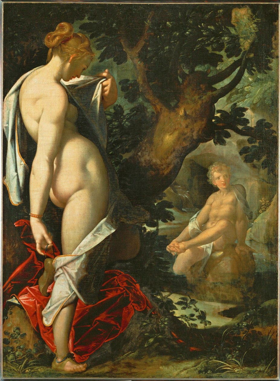 Hermaphroditus en de nimf Salamacis door Bartholomaeus Spranger