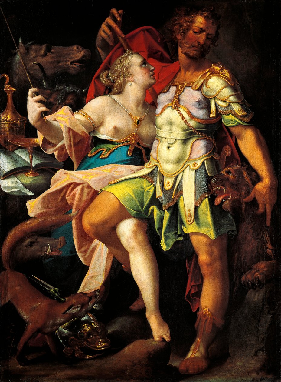 Odysseus en Circe door Bartholomaeus Spranger
