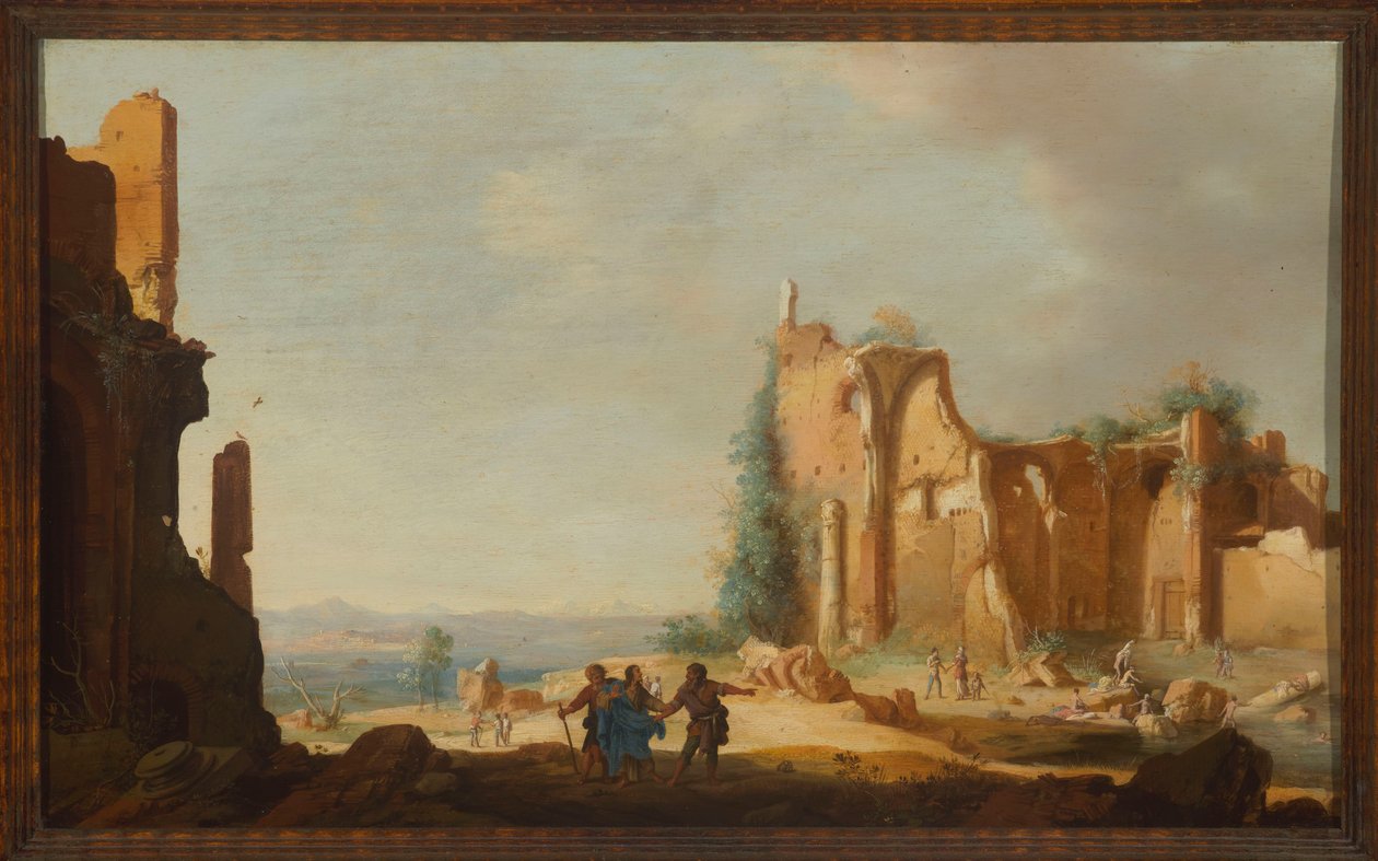 Christus op weg naar Emmaüs door Bartholomeus Breenbergh
