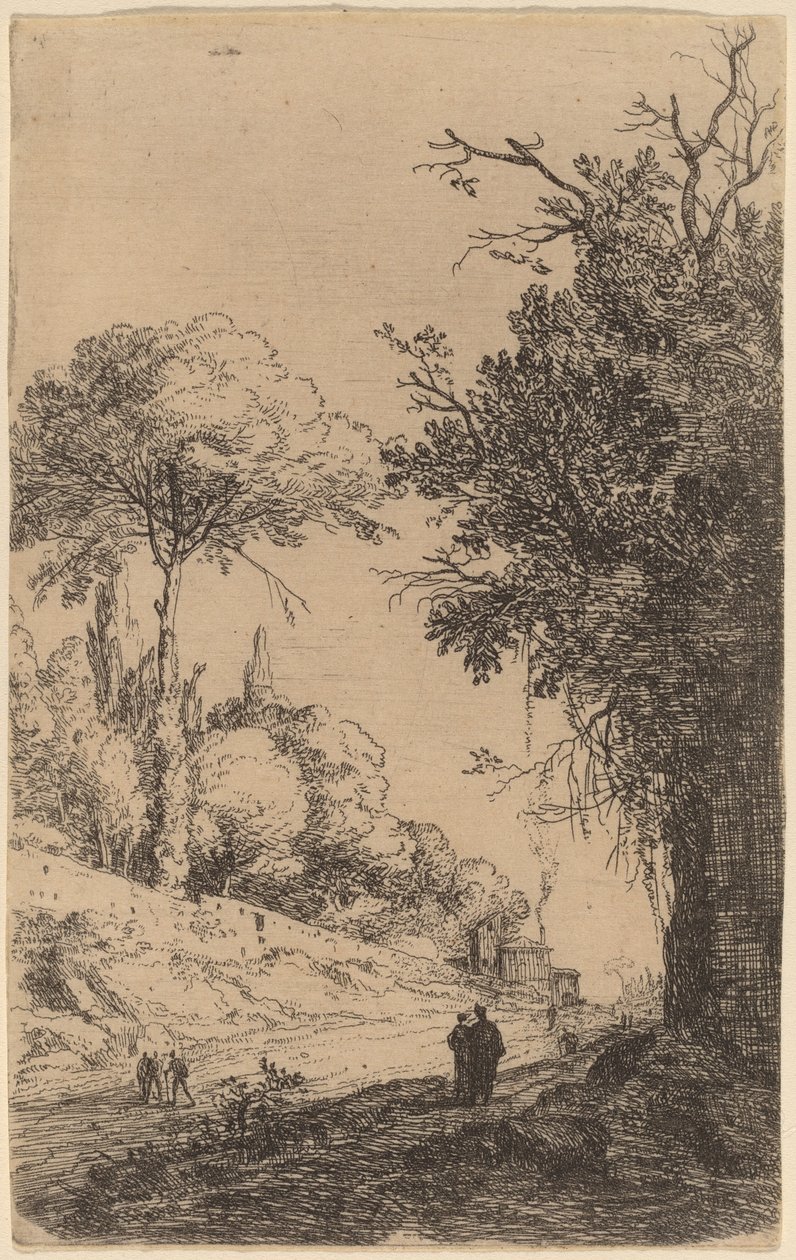 Deel van de Via Flaminia door Bartholomeus Breenbergh