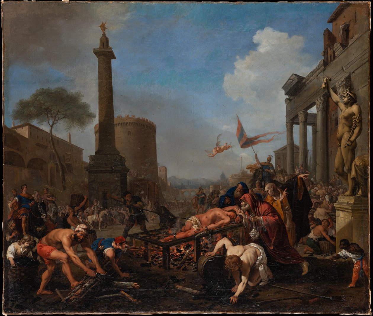 Het martelaarschap van de heilige Laurentius door Bartholomeus Breenbergh