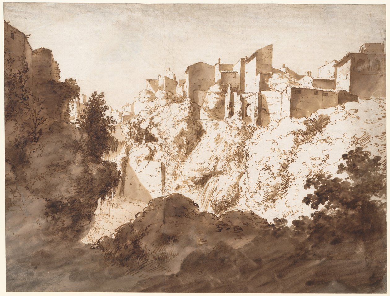 Uitzicht op Tivoli door Bartholomeus Breenbergh