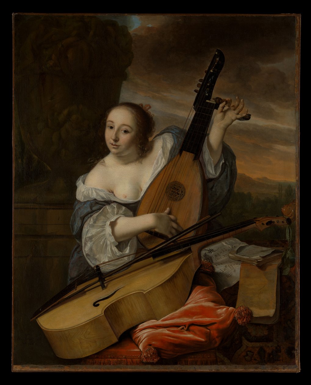 De muzikant door Bartholomeus van der Helst