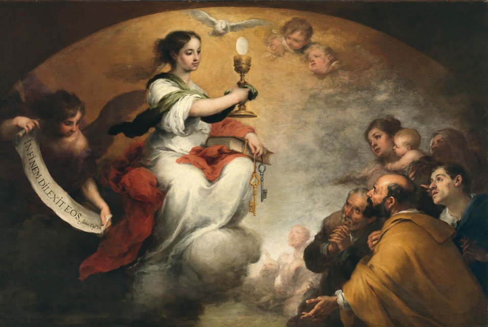 Geloof of De Triomferende Kerk door Bartolomé Esteban Murillo