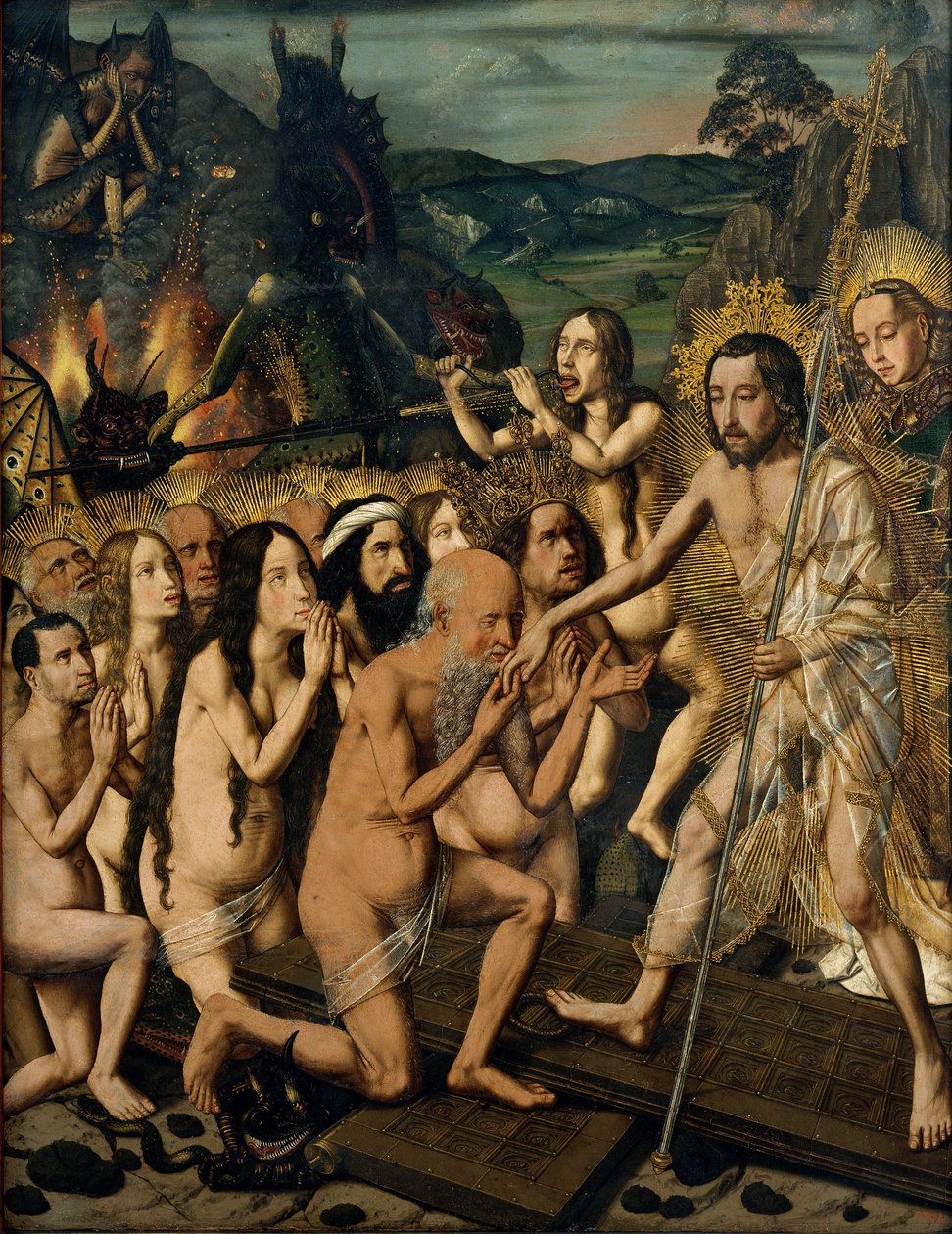 Afdaling van Christus in het voorgeborchte door Bartolomé Bermejo
