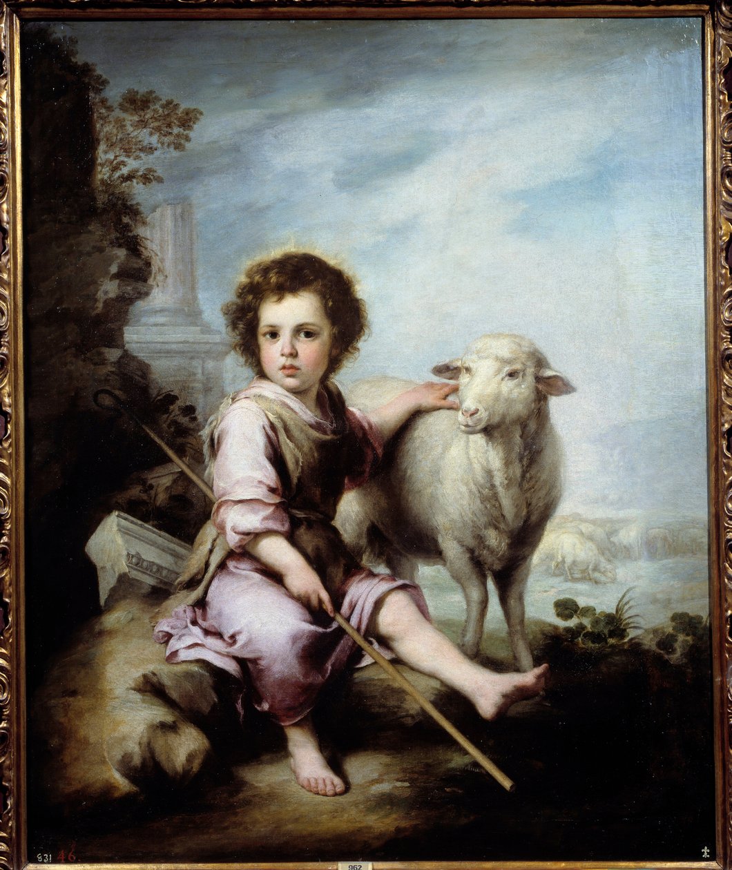 De Goede Herder Schilderij door Bartolome Murillo (1618-1682) 17e eeuw door Bartolomé Esteban Murillo