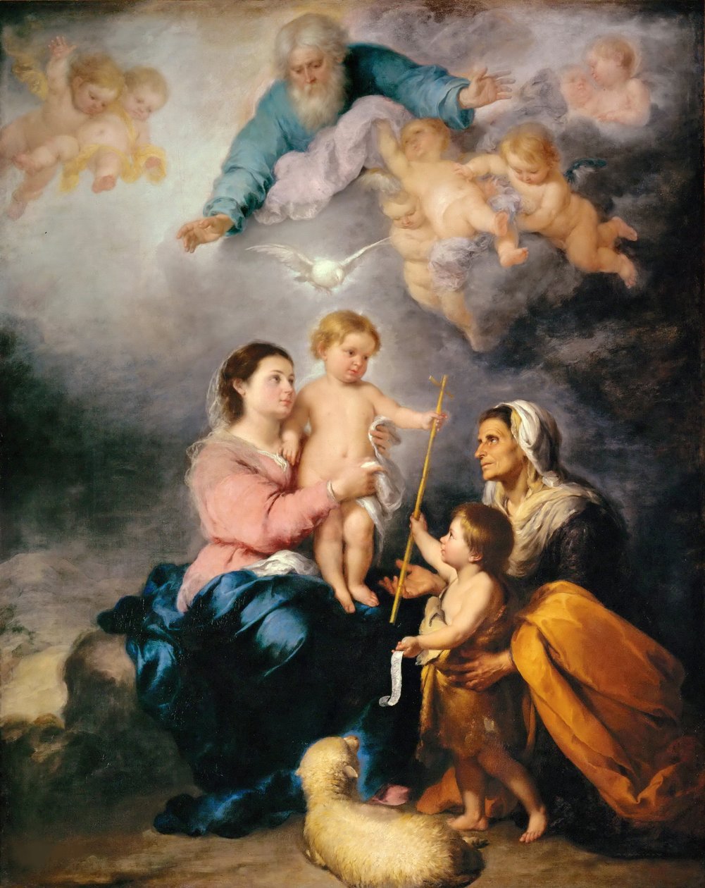 De Heilige Familie De Maagd van Sevilla door Bartolomé Esteban Murillo
