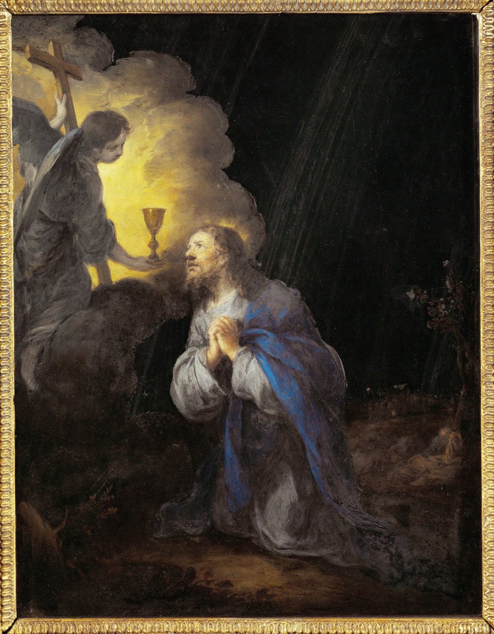 Christus in de tuin van Getsemane ... door Bartolome Esteban (school of) Murillo