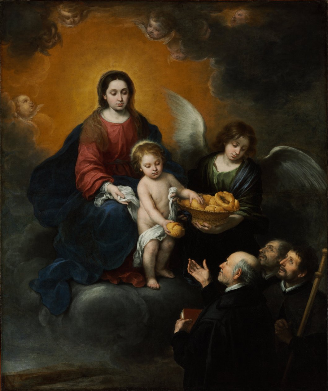 Christus deelt brood uit door Bartolomé Esteban Murillo
