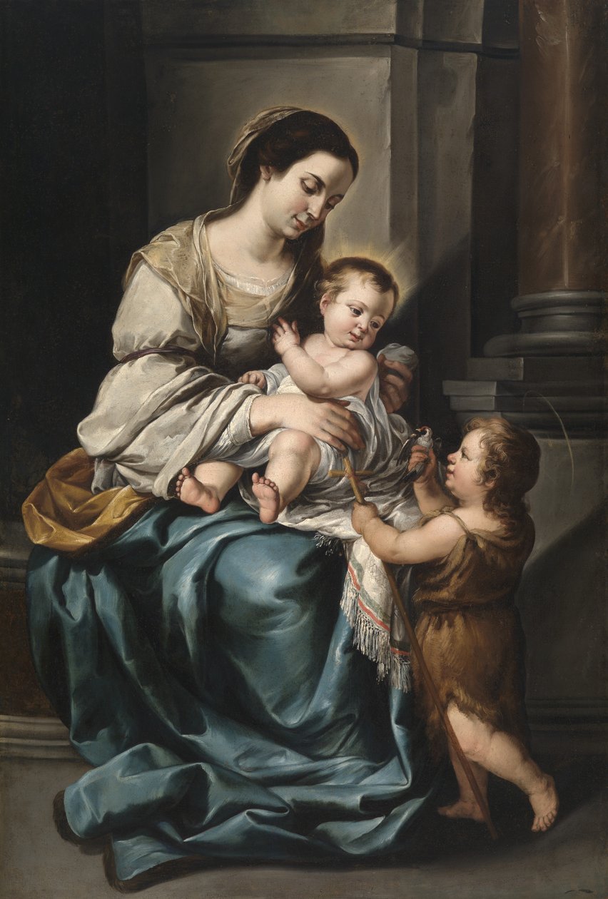 La Serrana of, Madonna en Kind met de jonge St. Johannes door Bartolomé Esteban Murillo